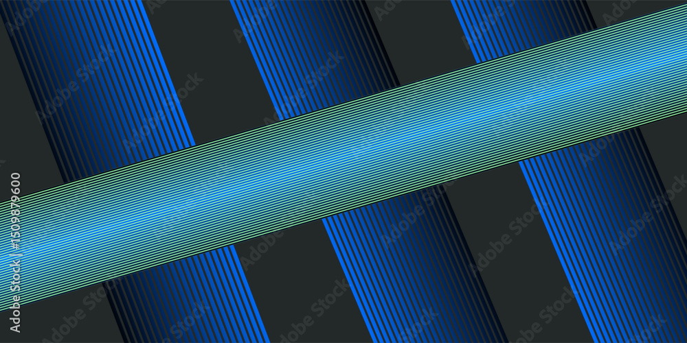 Poster blue and black vector 3d futuristic tech glow and shinning line simple modern abstract banner. vecto