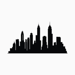 Fototapeta premium Creating Iconic Vector New York City Skyline Silhouette: Designing Urban Landmark Graphics. 
