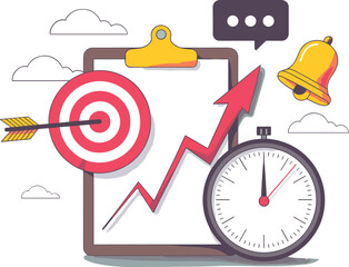 A full-body target with an arrow hitting the bullseye