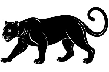 Obraz premium Panther Silhouette – Wild Cat Illustration