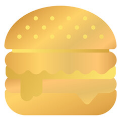 gold burger vector