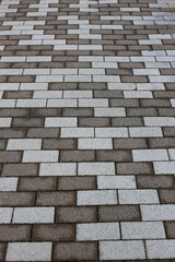 Texture of brick pavement in Tokyo Japan, clean and beautiful
