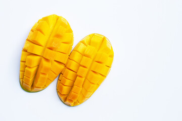 Tropical fruit, Mango  on white background.