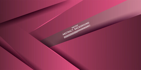Abstract geometric square pattern in pink color overlapping with shadow. Realistic banner background. Vector Eps10