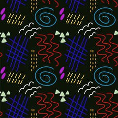 Fototapeta premium Seamless pattern with cats. Creative childish background. Perfect for kids apparel,fabric, textile, nursery decoration,wrapping paper.