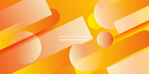 Abstract orange round box background. Dynamic color shape pattern design. Vector eps10