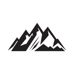 Mountain silhouette icon vector