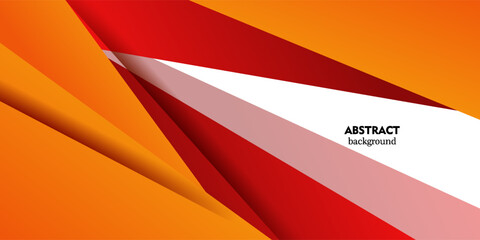 Red and orange overlapping square theme background. Paper cut modern design pattern background. Vector Eps10