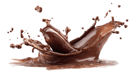 Rich, dark chocolate splash.  A dynamic,  delicious cascade of liquid chocolate