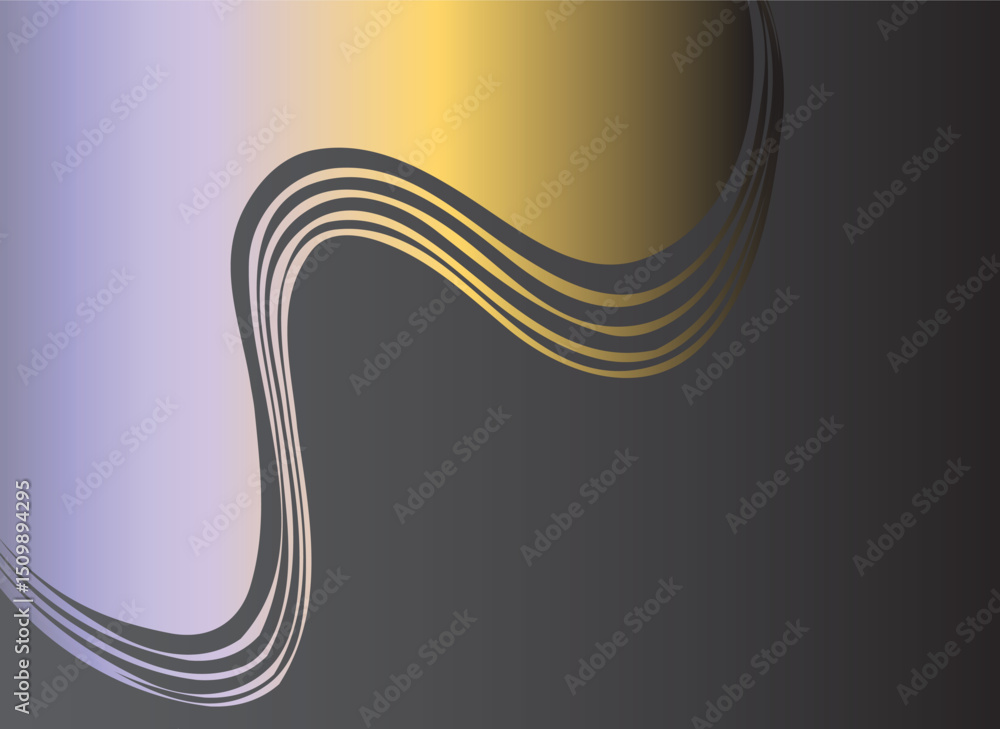 Poster abstract geometric lines pattern on black background. elegant dark gray color with textured modern d