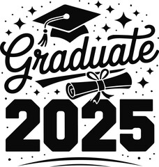 Class of 2025 Graduation Artwork, Congrats Senior Illustration, Graduation Illustration Art