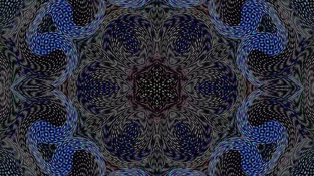 Abstract Kaleidoscope pattern with full colors. Magic mandala. 4k	