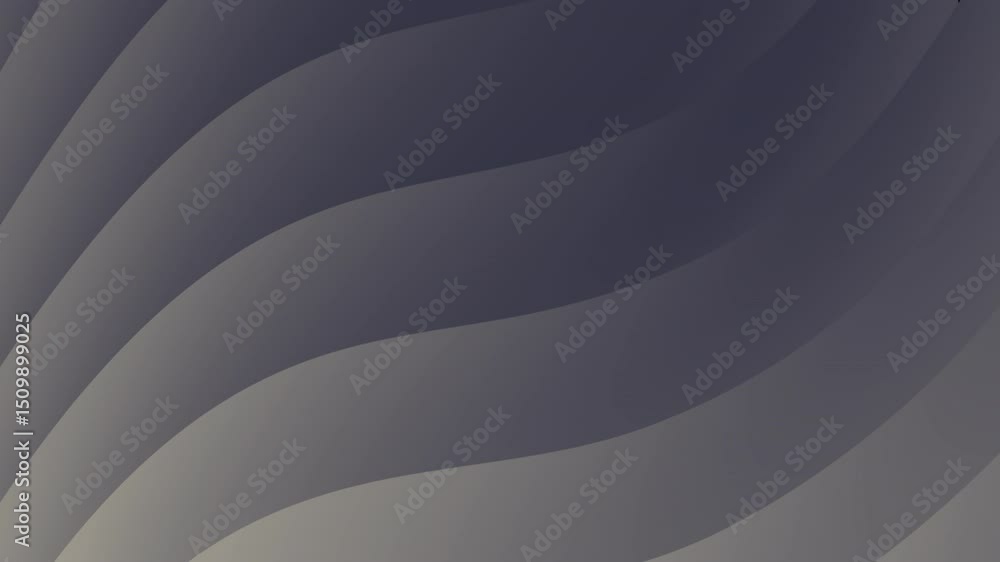 Poster smooth wavy lines create a modern abstract background in gradient shades of dark blue and gray, abst