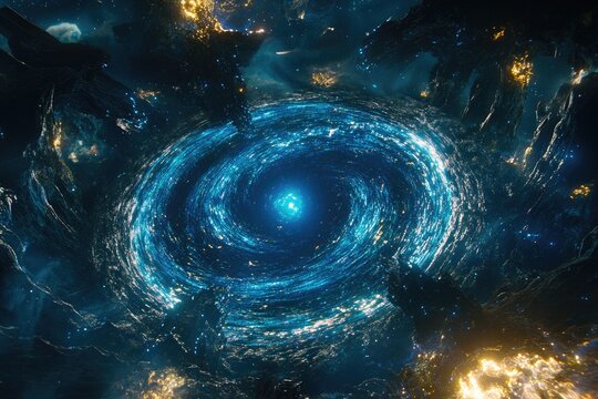 Cosmic vortex galaxy