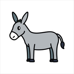 Fototapeta premium Donkey icon vector illustration isolated on white background