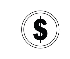 US Dollar Currency Symbol Outline Icon Free Vector EPS Download