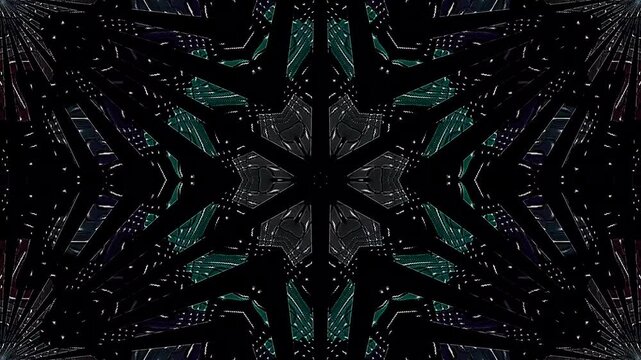 Abstract Kaleidoscope pattern with full colors. Magic mandala. 4k	