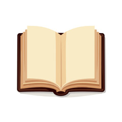 Open Book Illustration with Blank Pages for Text or Graphics, Educational Resource