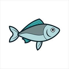 Fish icon vector illustration isolated on white background