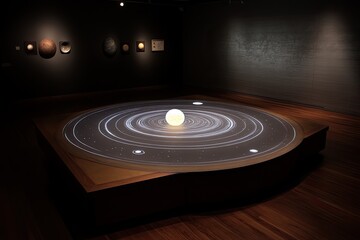 Interactive solar system exhibit