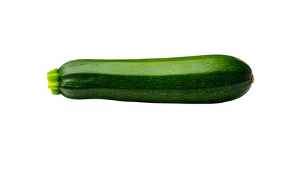 Zucchini isolated on white background as a fresh green vegetable for healthy cooking.