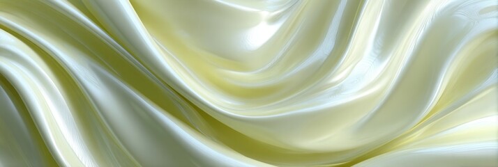 Obraz premium Abstract Satin Background With Delicate Waves In Soft Olive Tones On A Gentle Gradient