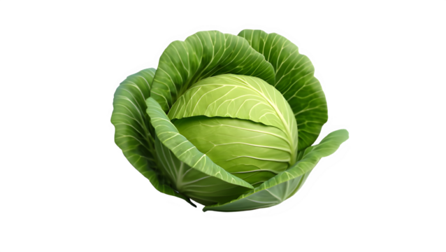 cabbage isolated on white background.