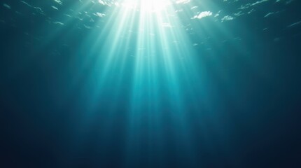 Obraz premium Stunning HD Underwater Photo Sunbeams Piercing Ocean Depths