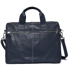 black leather handbag