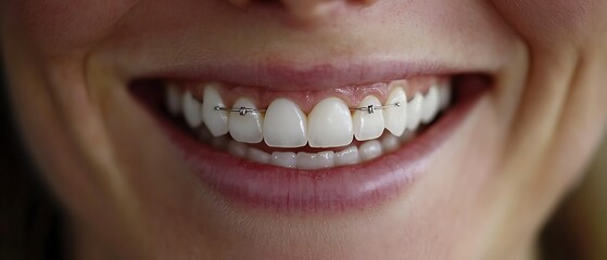 Fototapeta premium Teeth with braces