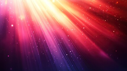 Radiant burst of cosmic light painting the heavens with streaks of vibrant pink gold and royal purple glowing particles