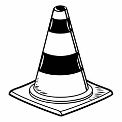 traffic cone vector