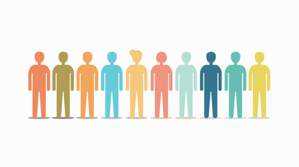 Connected World: Abstract Human Network, Social Media, Global Community, Flat Vector Illustration   