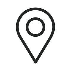 Map location pin line icon vector illustration PNG