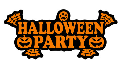Halloween Party Typography Lettering