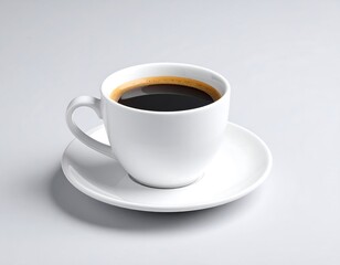 Obraz premium White coffee cup and saucer