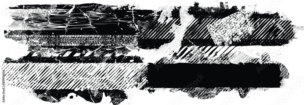 Poster grunge textured banner with rough edges. speckled texture. overlay grunge texture . simply place tex