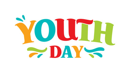Colorful International Youth Day Typography