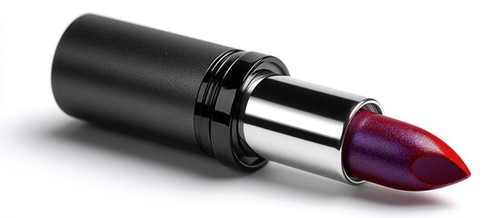 Fototapeta premium Elegant Mauve Lipstick Isolated on white background., Smooth Texture, Beauty Product.