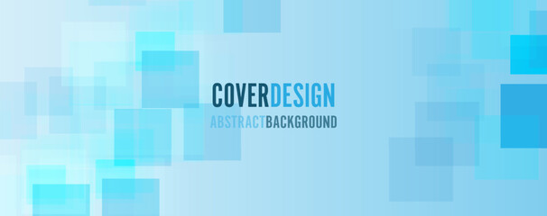 Blue and green rectangle technology abstract technology innovation concept vector cover template design background