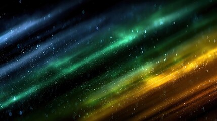 Obraz premium Black, dark blue, green, emerald, petrol, teal, lime, yellow, and white abstract background with ombre blend gradient, striped lines, bright light flashes, neon metallic effects, and grain mesh