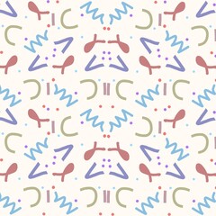 seamless pattern with letters color background 