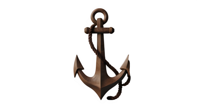 Anchor Icon on Transparent Background – Isolated Illustration