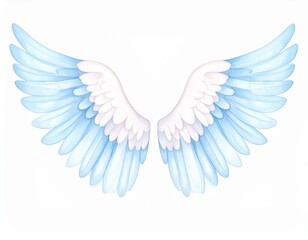 Obraz premium A majestic blue and white wing, an exquisite display of flight freedom