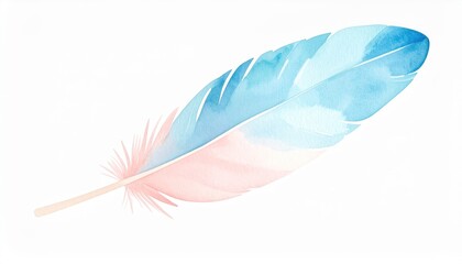 Obraz premium Exquisite watercolor feather print, a versatile design for artful decoration elegant