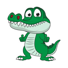 cute crocodile animal cartoon illustration