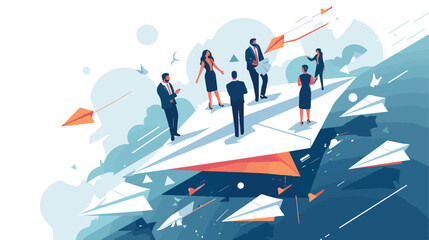 Strategic Thinking: Businessman Contemplating New Opportunities and Directions for Success way idea 