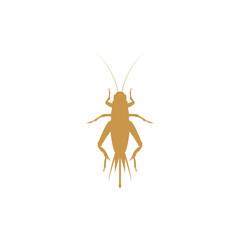 Edible Cricket Silhouette Illustration