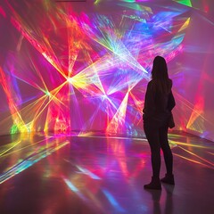 Australian installation artist doing projecting light art installation