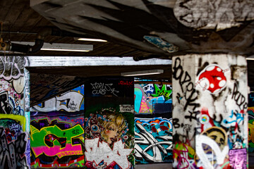 Vibrant Street Art in London Skate Park
